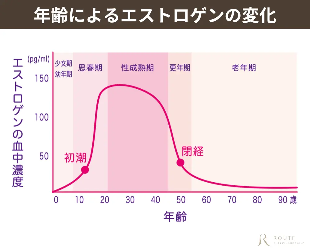 年齢によるエストロゲンの変化
