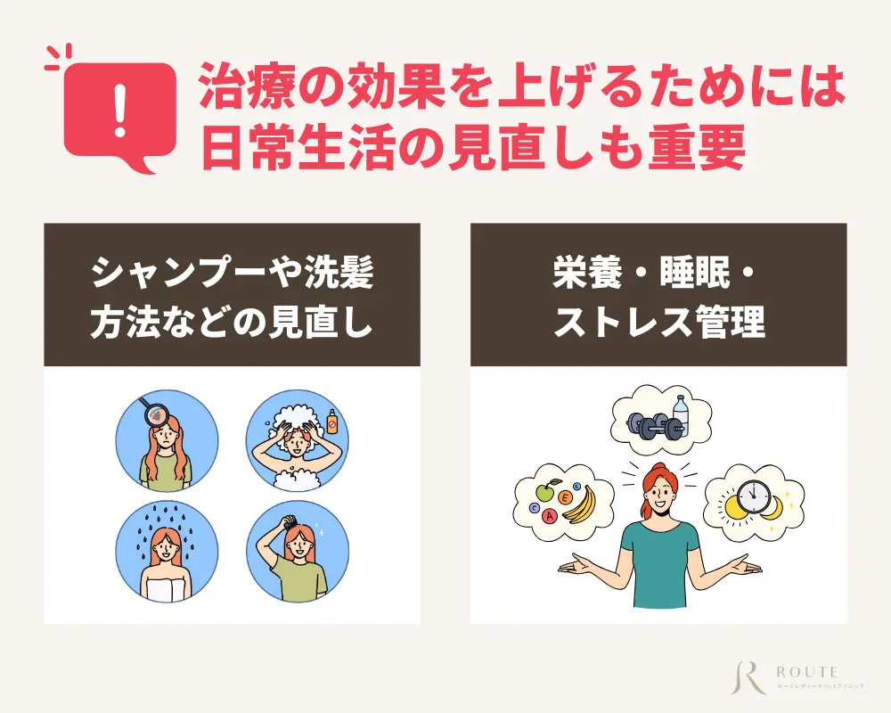 治療の効果を上げるためには日常生活の見直しも重要