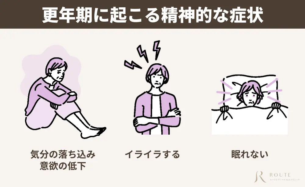 更年期に起こる精神的症状