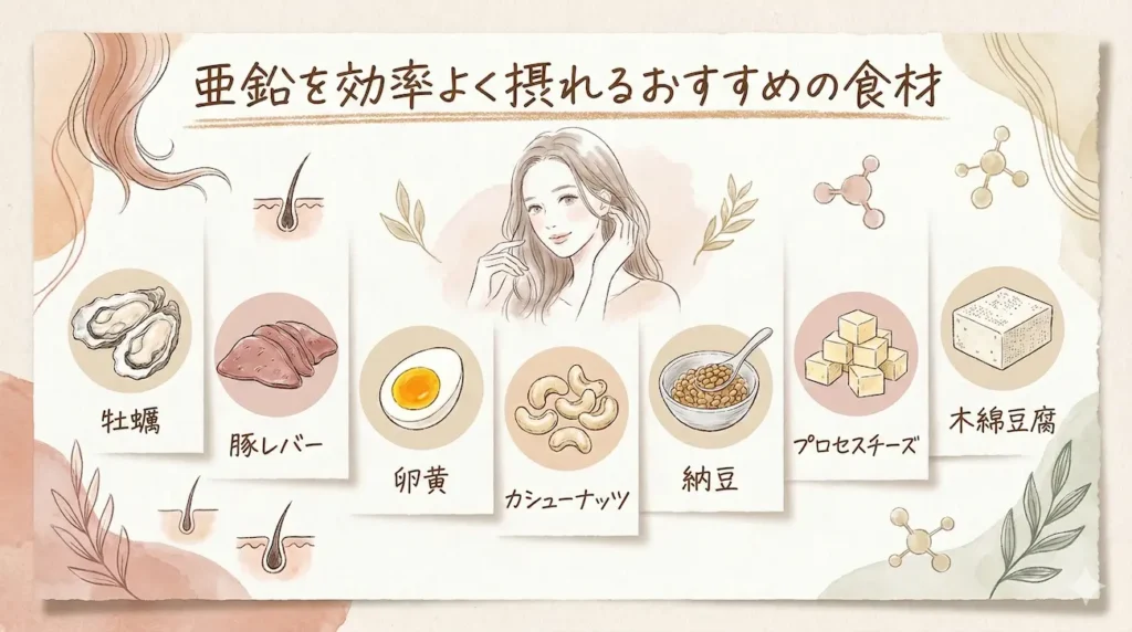 亜鉛を効率よく摂れるおすすめの食材