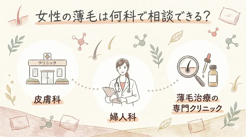 女性の薄毛は何科で相談できる？