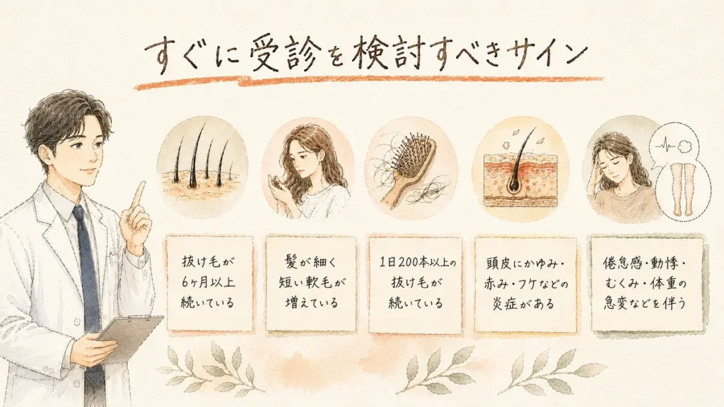 すぐに受診を検討すべきサイン
