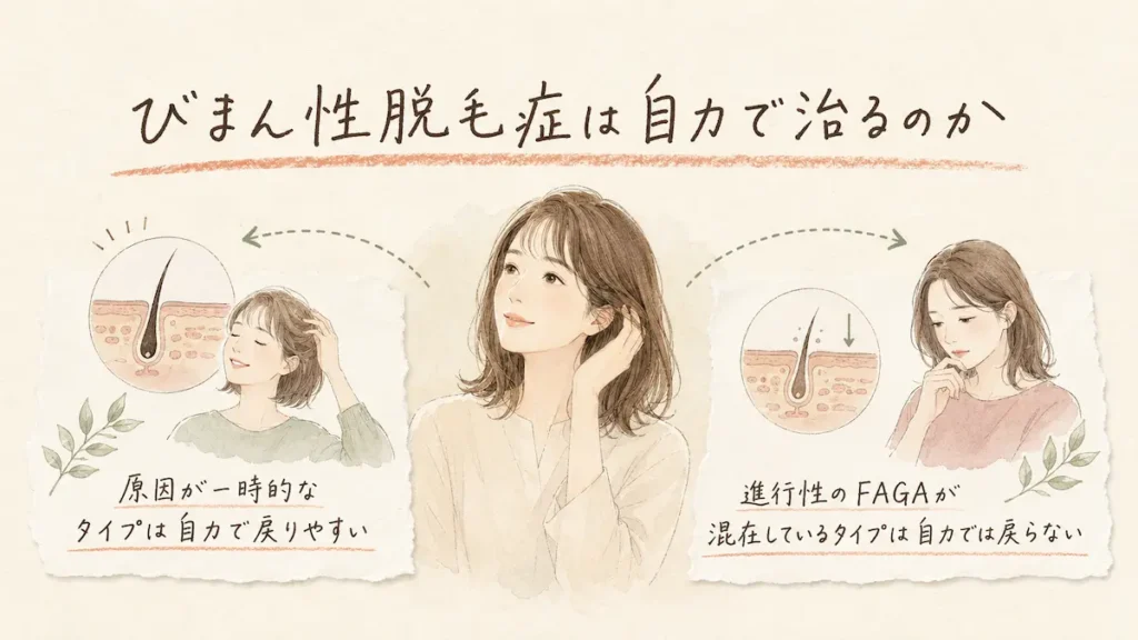 びまん性脱毛症は自力で治るのか